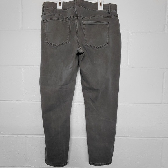 Everflex Maurices Jeans Womens LARGE SHORT Gray Regular Fit Super High Rise Goth - Picture 2 of 8